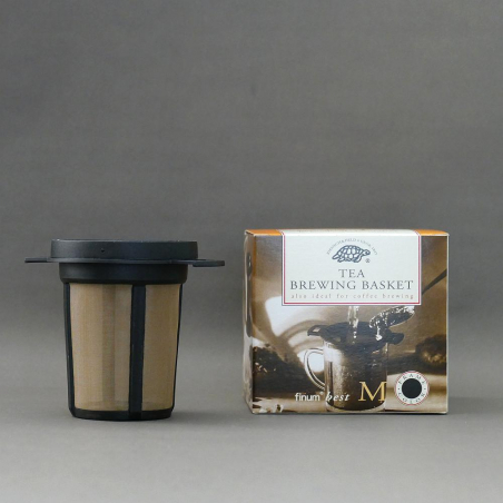 Moyen filtre à thé noir avec coupelle/couvercle (2 anses) 