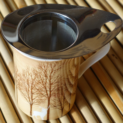 Grand et solide filtre à thé en inox  \"vague\" 2