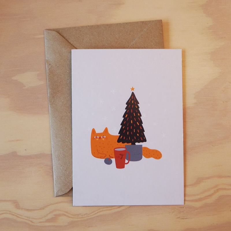 Carte & enveloppe: chat