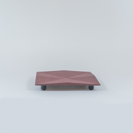 WAZUQU TRIVET  carré L - ROUGE FONCÉ