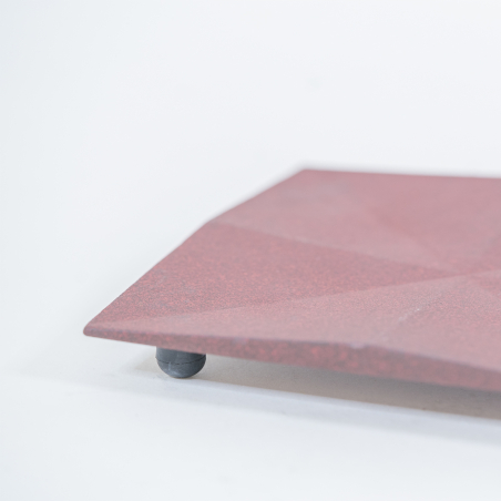 WAZUQU TRIVET  carré L - ROUGE FONCÉ