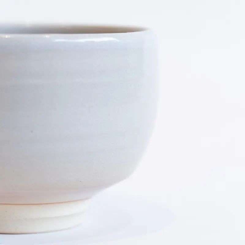 Bol à Matcha - Chawan japonais blanc lisse diamètre 10.5cm