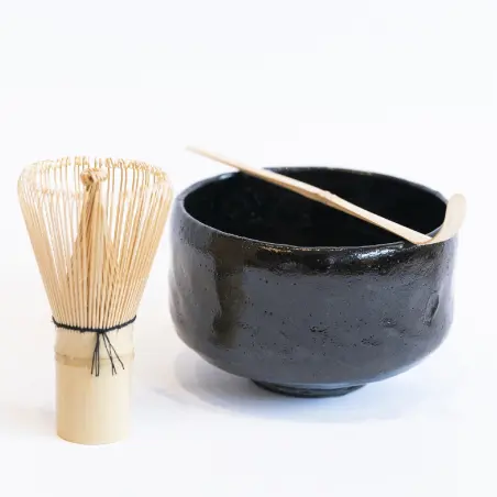 Bol à Matcha - Chawan japonais noir diamètre 11cm