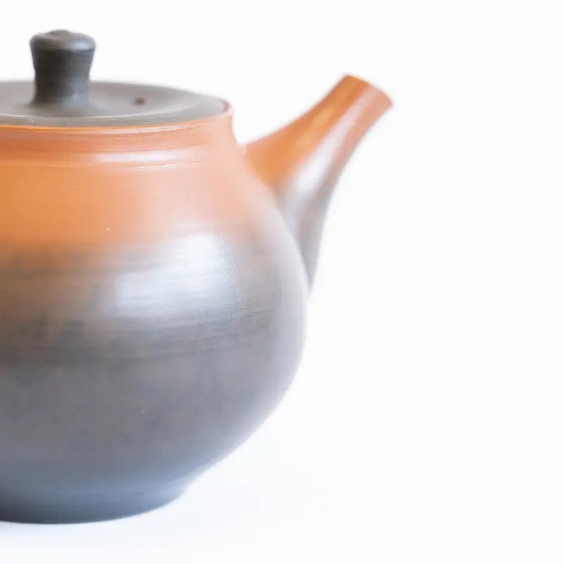 Chashaku -Théière Japonaise gris - orange 2.5dl