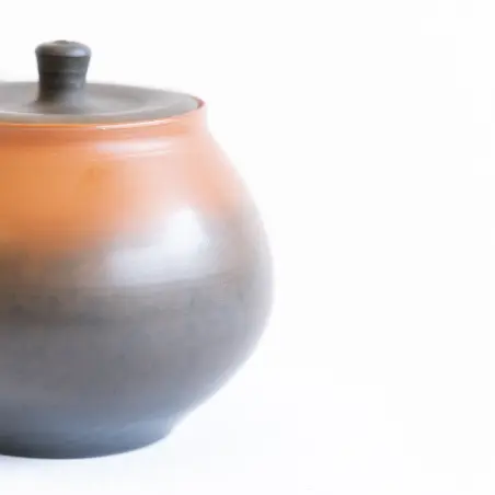 Chashaku -Théière Japonaise gris - orange 2.5dl