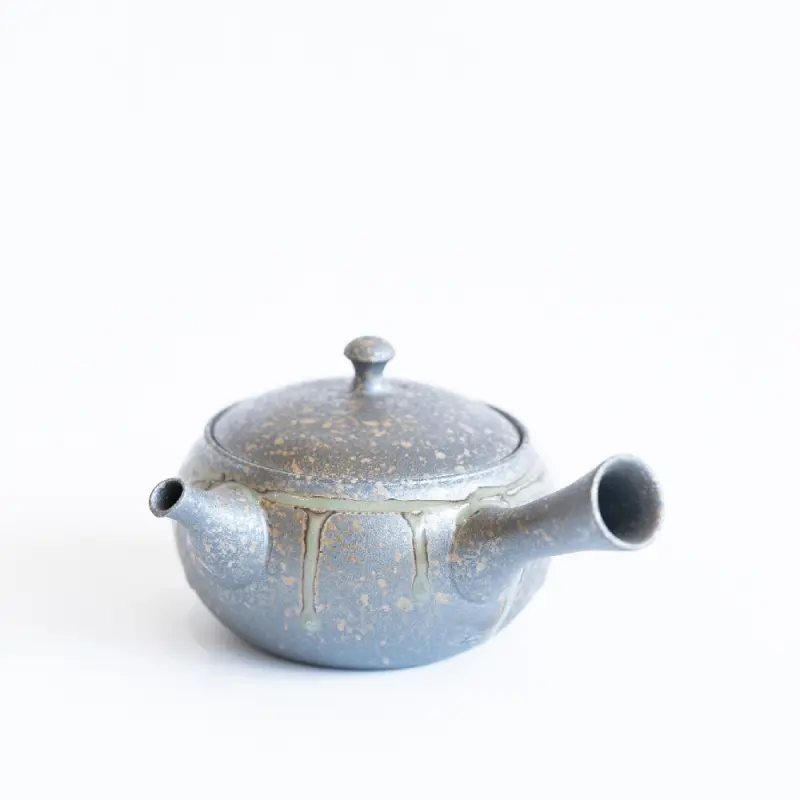 Kyusu -Théière Japonaise gris - dorée 2.5dl