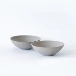 Jinsui: Set de 2 bols TOKI YONOMI  SHIROHAI GRIS 0.6dl 2